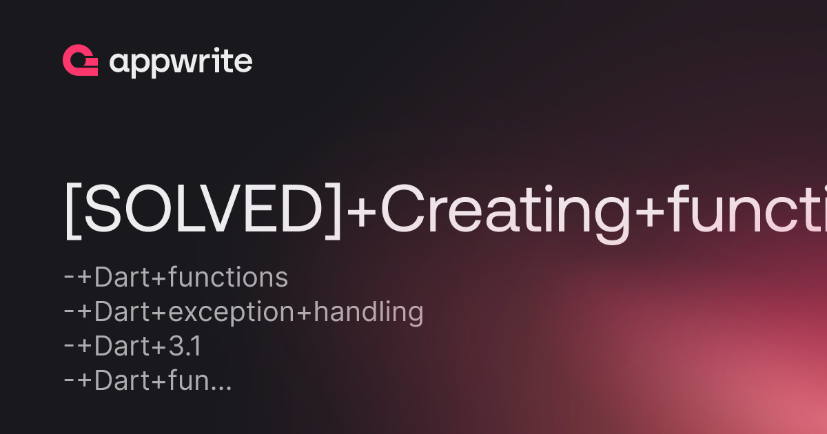 [SOLVED] Creating function with dart3.1 throws exception Threads