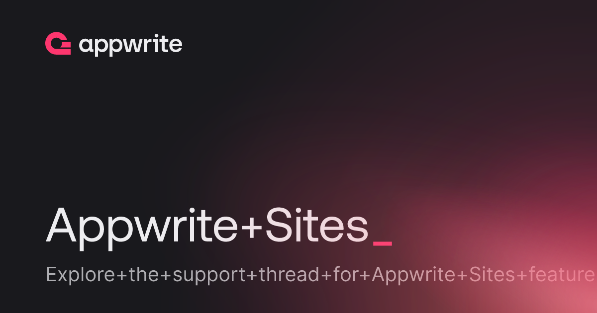 Appwrite Sites - Threads - Appwrite