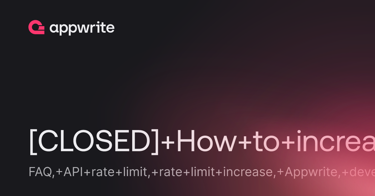 CLOSED How to increase rate limit for specific Api endpoint