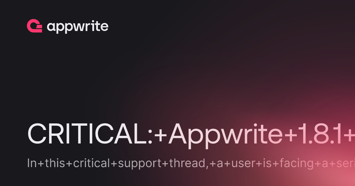 CRITICAL: Appwrite 1.8.1 - Traefik Returns 404 Due to Docker API ...