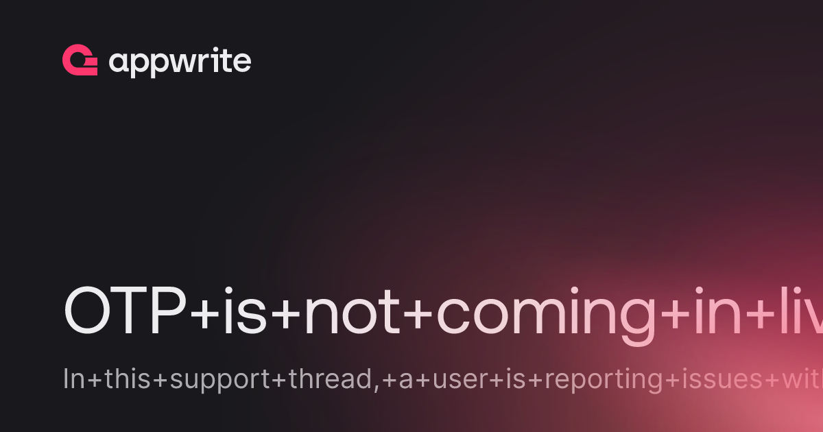OTP is not coming in live app which is already on play store - Threads ...