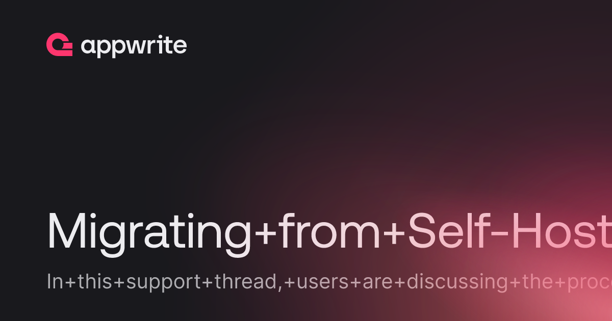Migrating from Self-Hosted to Self-Hosted (Different Servers) - Threads ...