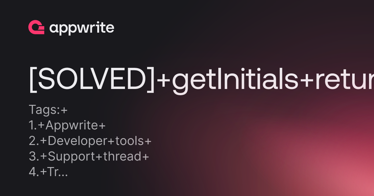 [SOLVED] getInitials return empty avatar even when the user is logged ...