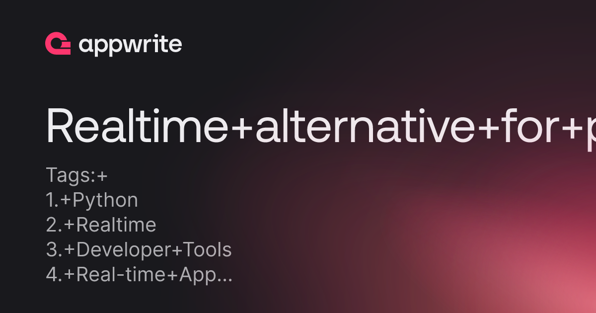 Realtime alternative for python threads appwrite