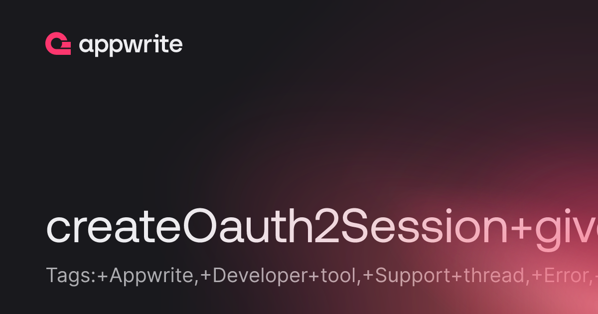 createOauth2Session gives error 409 Conflict if user already 