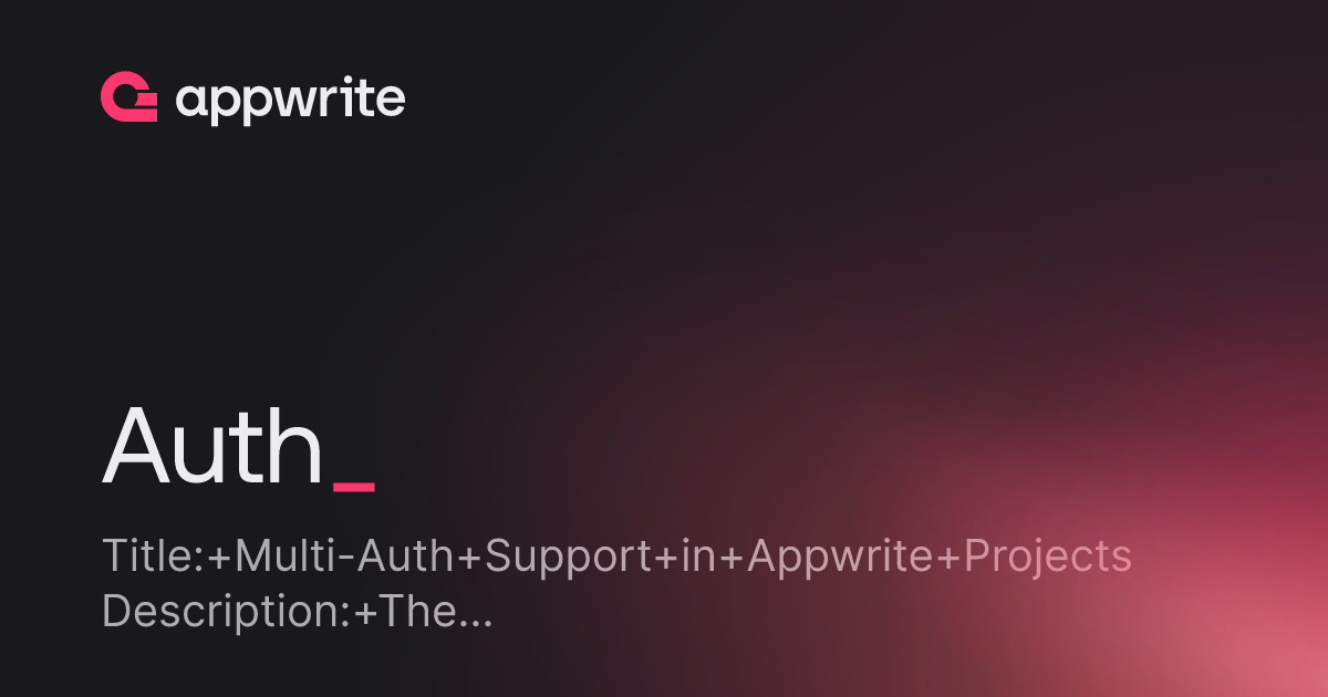Auth - Threads - Appwrite