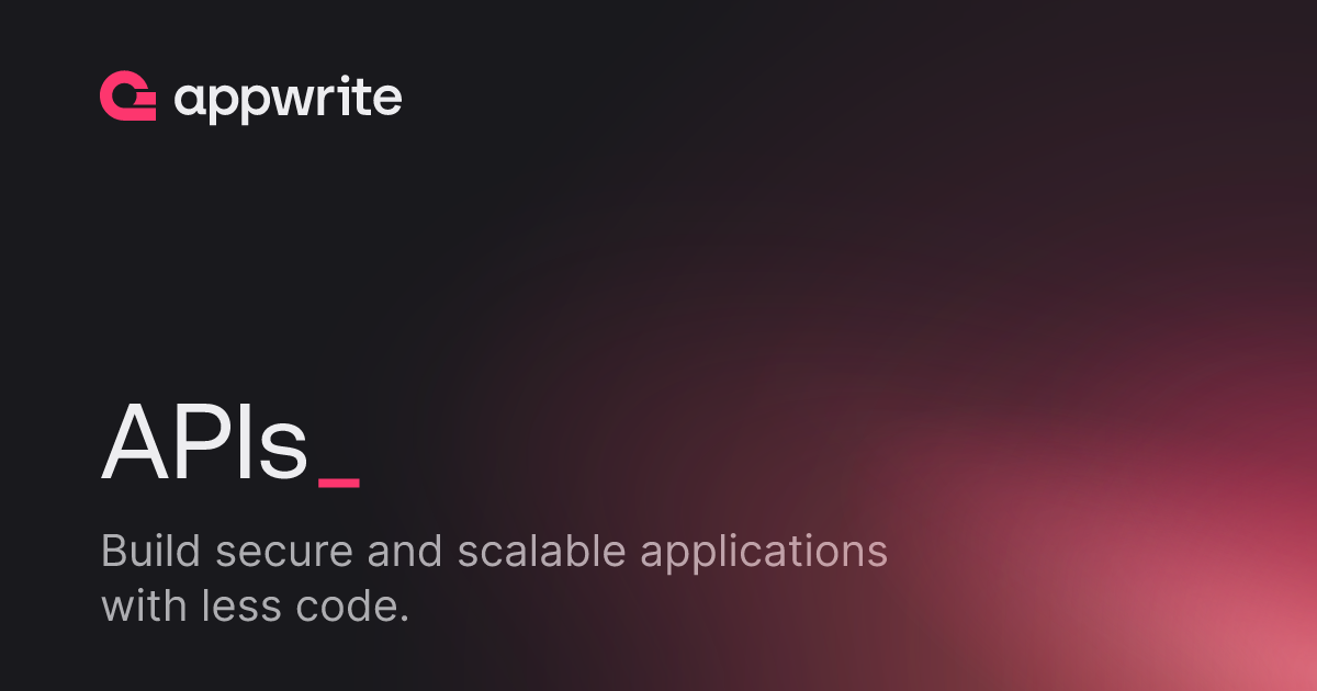 APIs - Docs - Appwrite