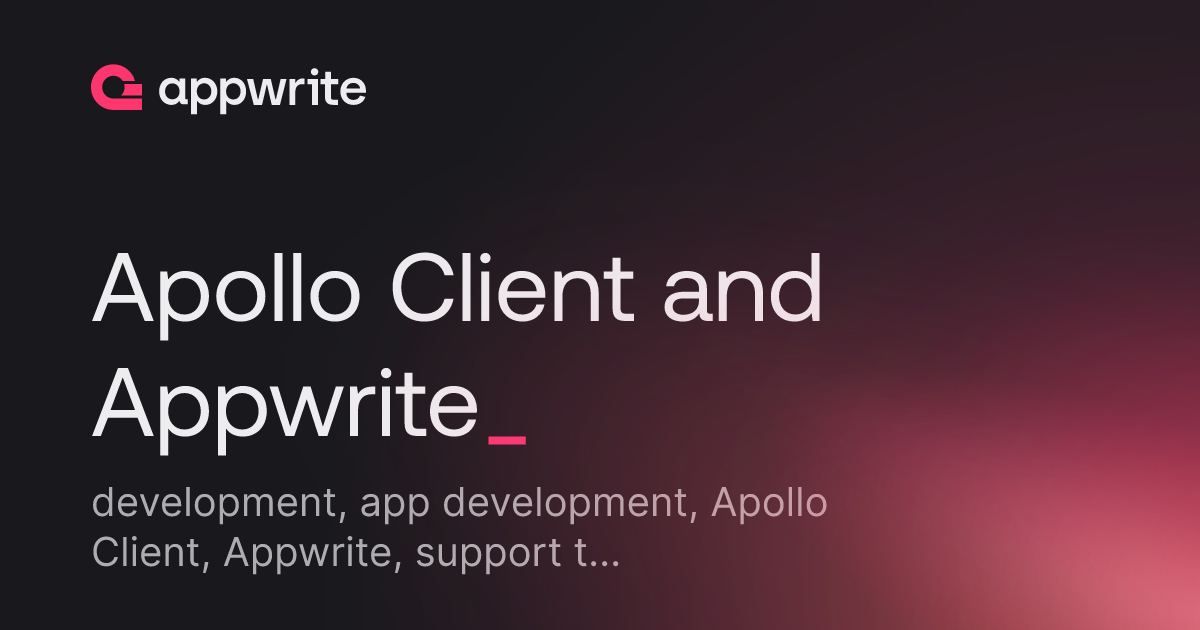 Apollo Client and Appwrite - Threads - Appwrite