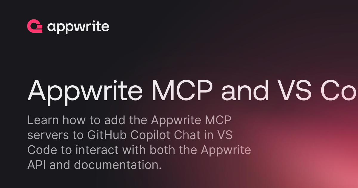 Mcp Code Editor Appwrite MCP and VS Code - Docs - Appwrite