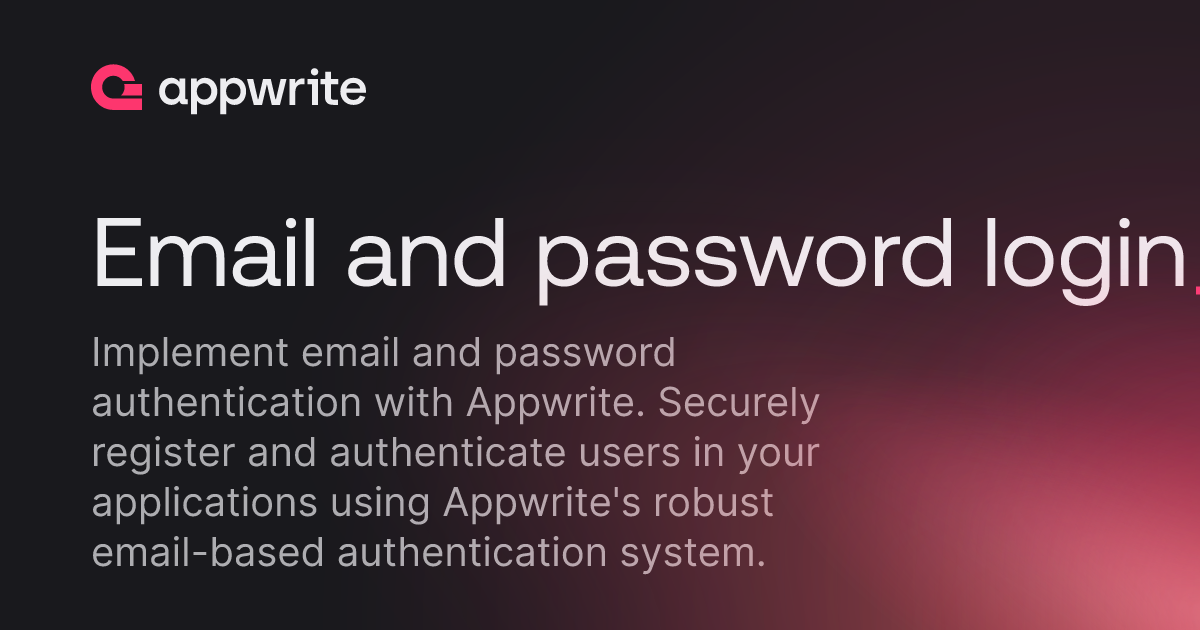 Email/password Login Example Android Email and password login - Docs - Appwrite