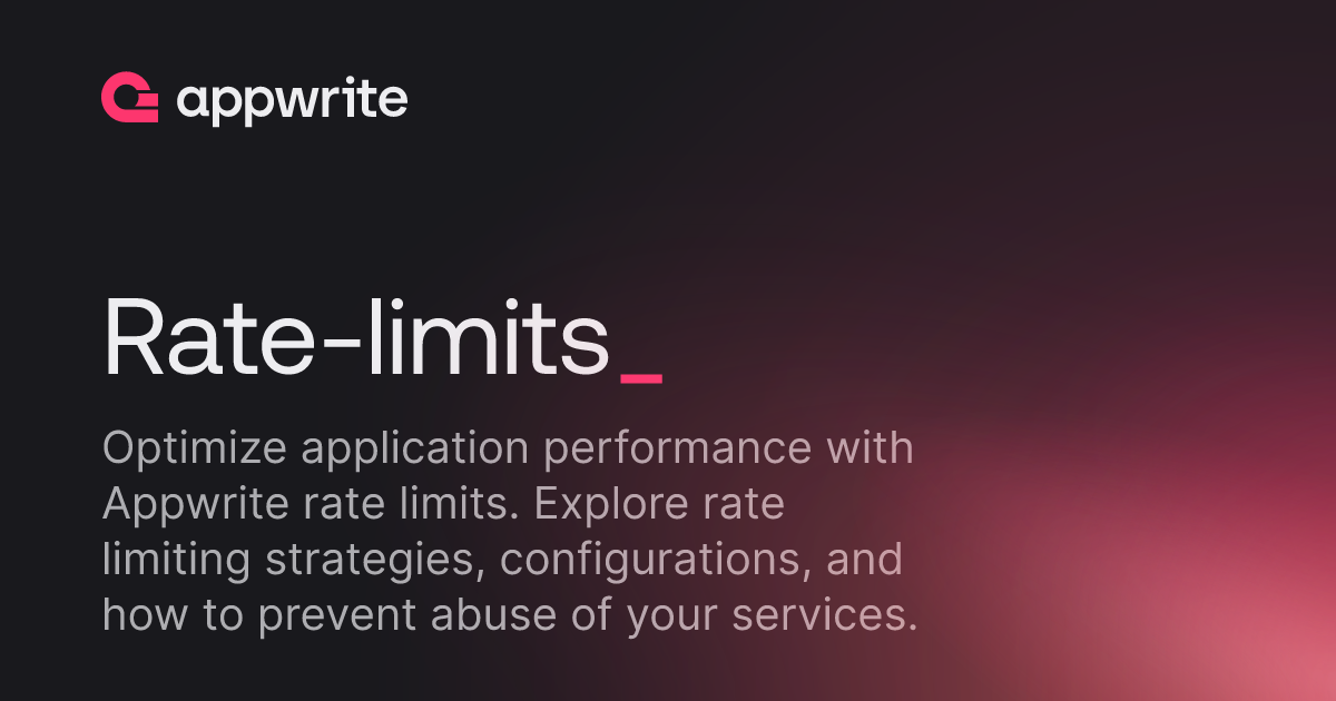 Rate Image Rate-limits - Docs - Appwrite