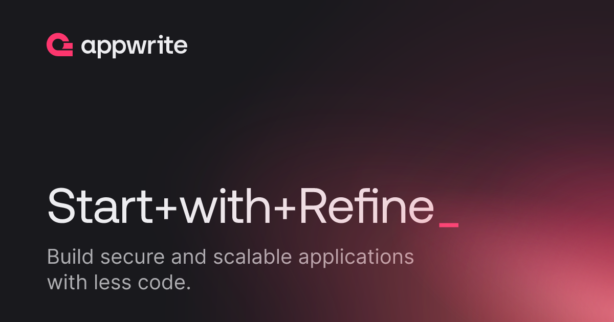 Start with Refine - Docs - Appwrite
