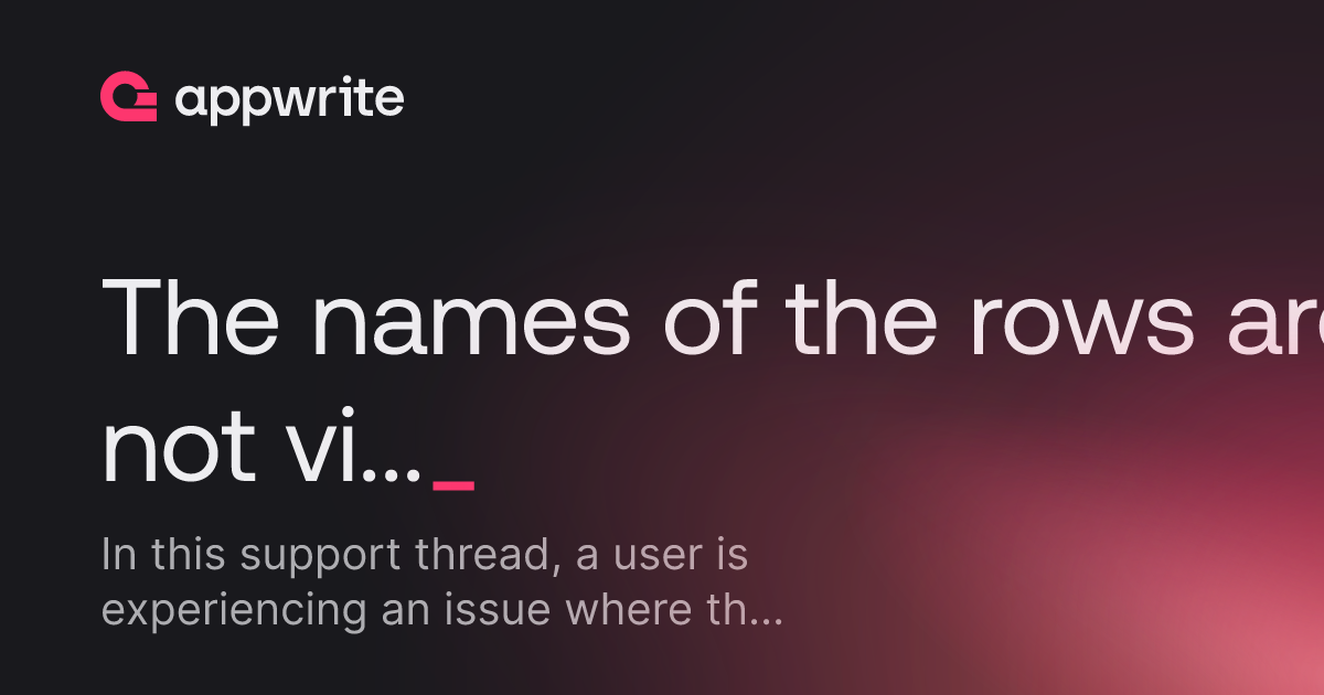 The names of the rows are not visible in the admin panel. - Threads ...