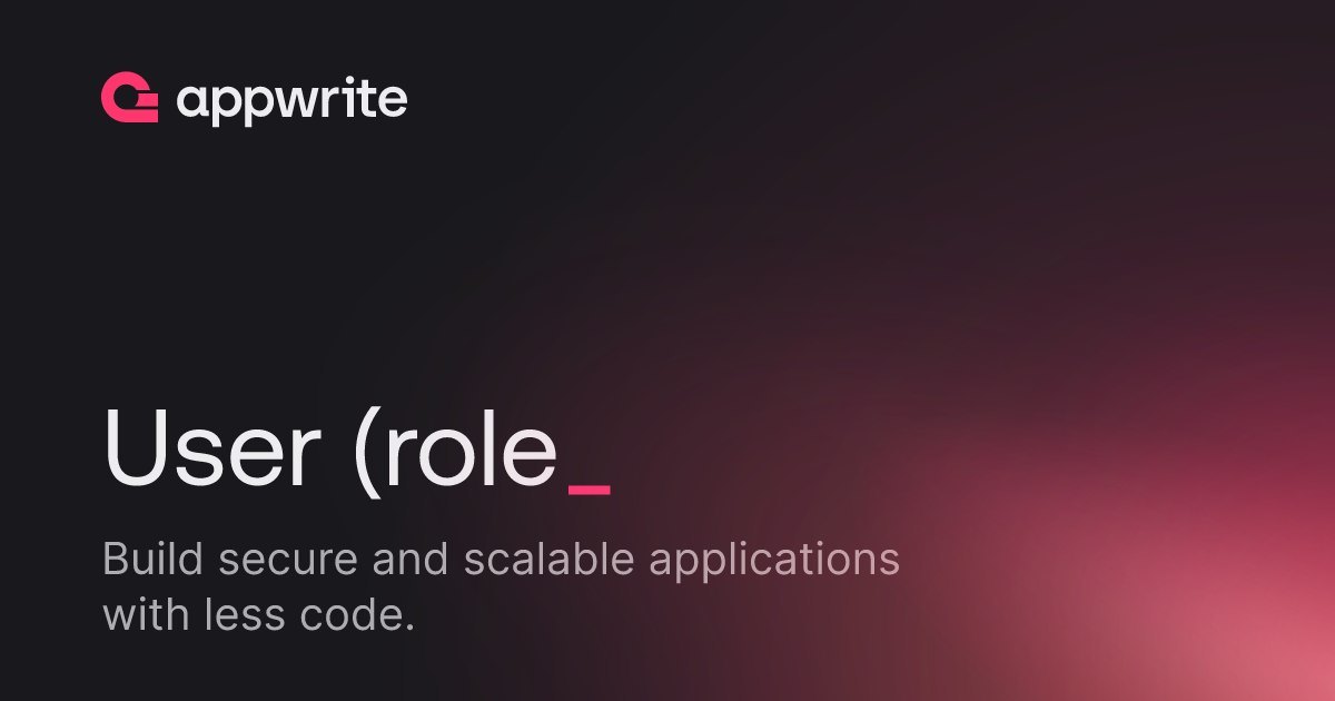 Missing Developer Unit User (role) missing scope (account) - Threads - Appwrite