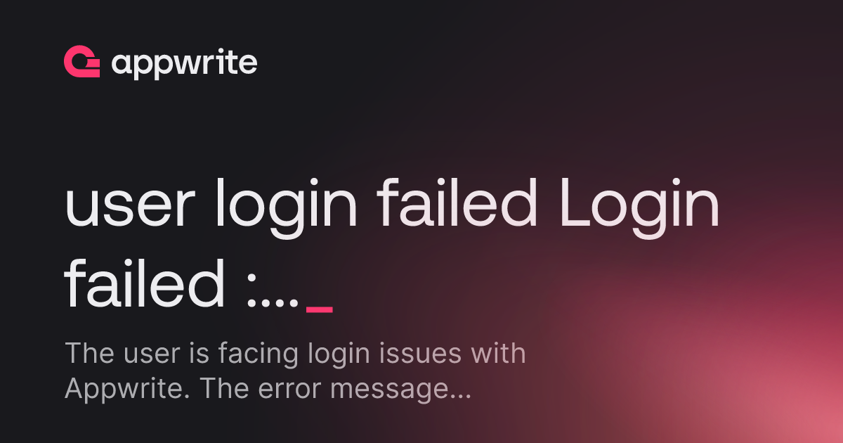 User Login Issue user login failed Login failed :x:: User (role: guests) missing scope ...