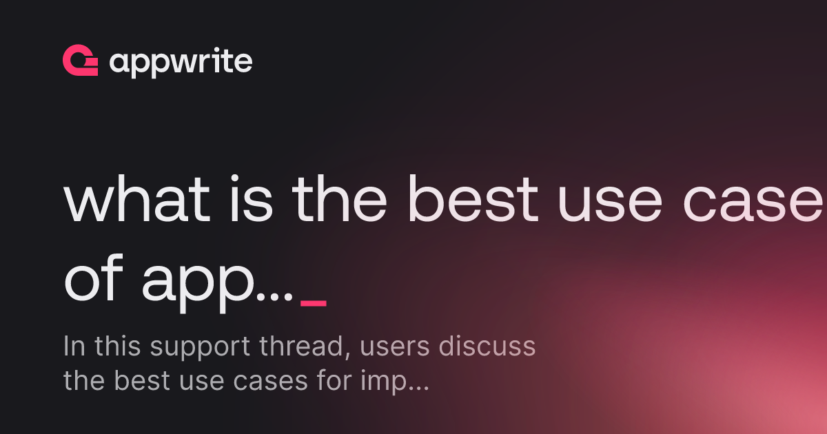 what is the best use case of appwrite GrphQL in flutter - Threads ...